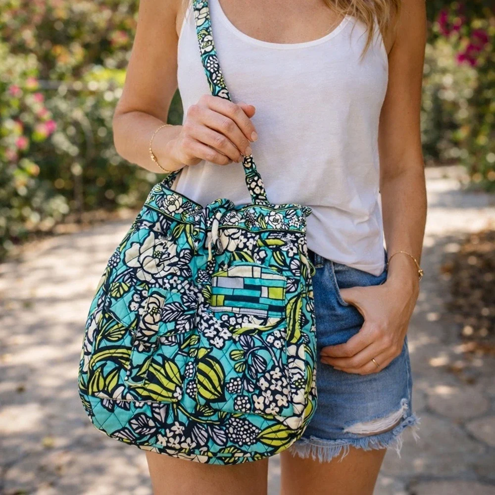 Vera Bradley Island Blooms Cinch-Top Backpack Multicolored Women's